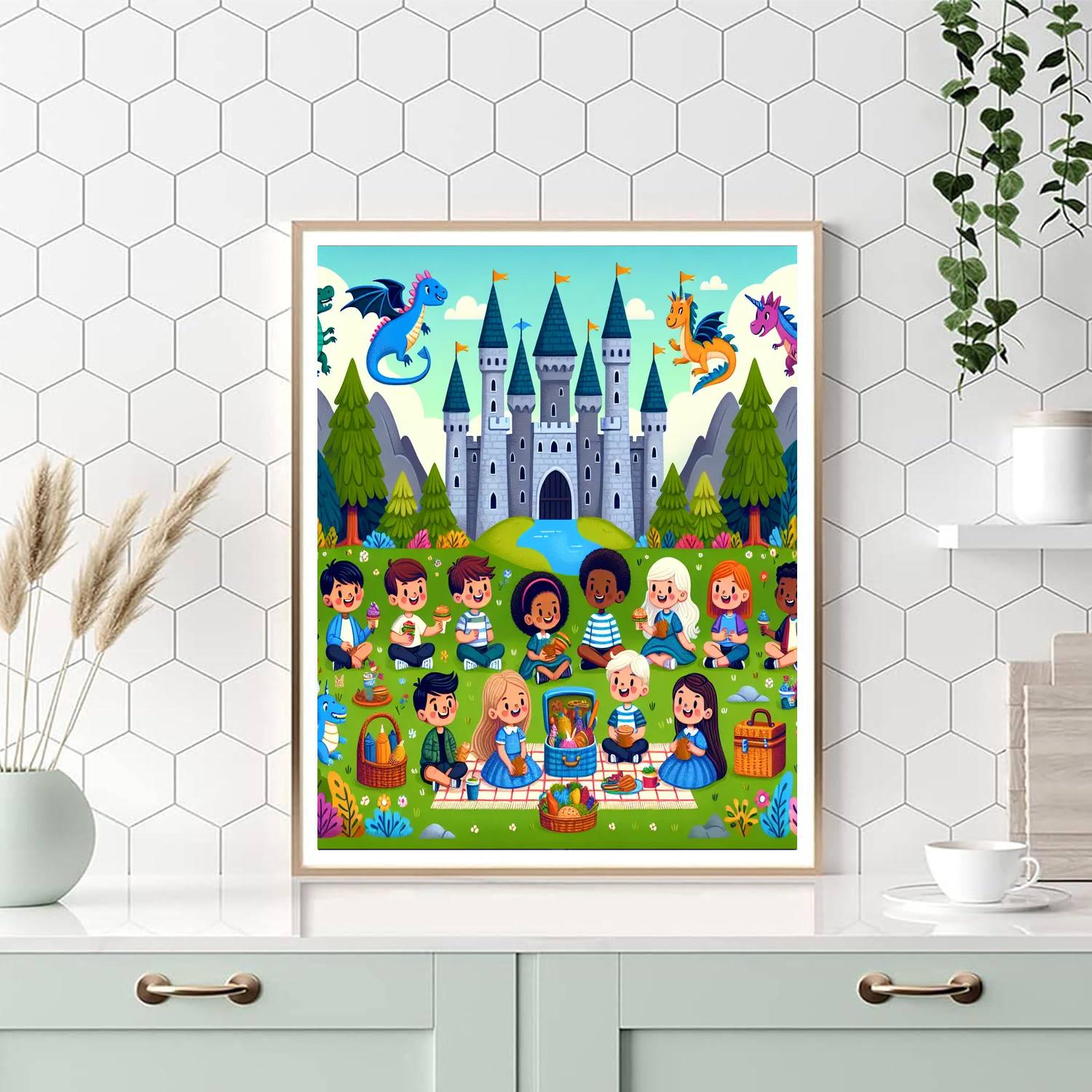 Magic Castle Picnic Paint By Numbers
