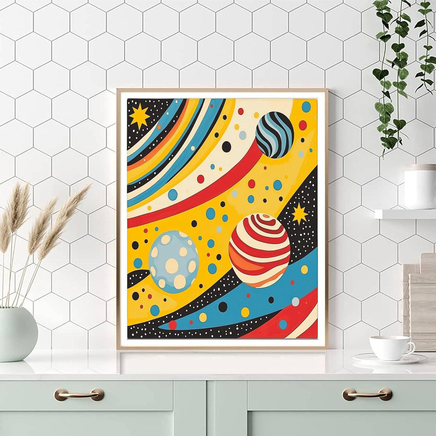 Yayoi Kusama Inspired Solar Radiance  DIY Paint By Numbers