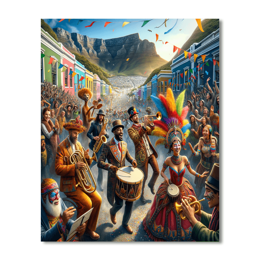 Cape Town Minstrel Carnival - South Africa Paint By Numbers