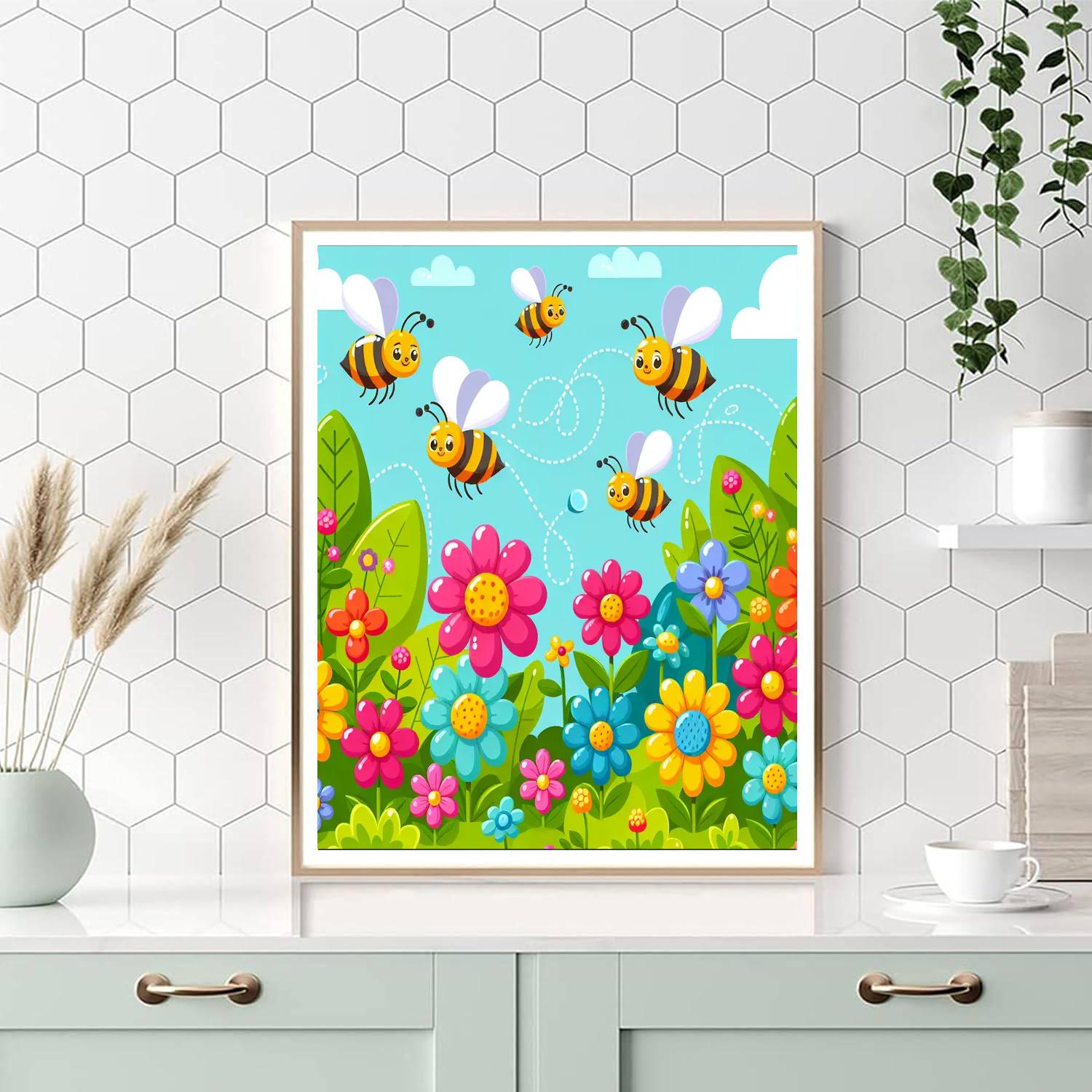 Busy Bee's Flower Garden Paint By Numbers
