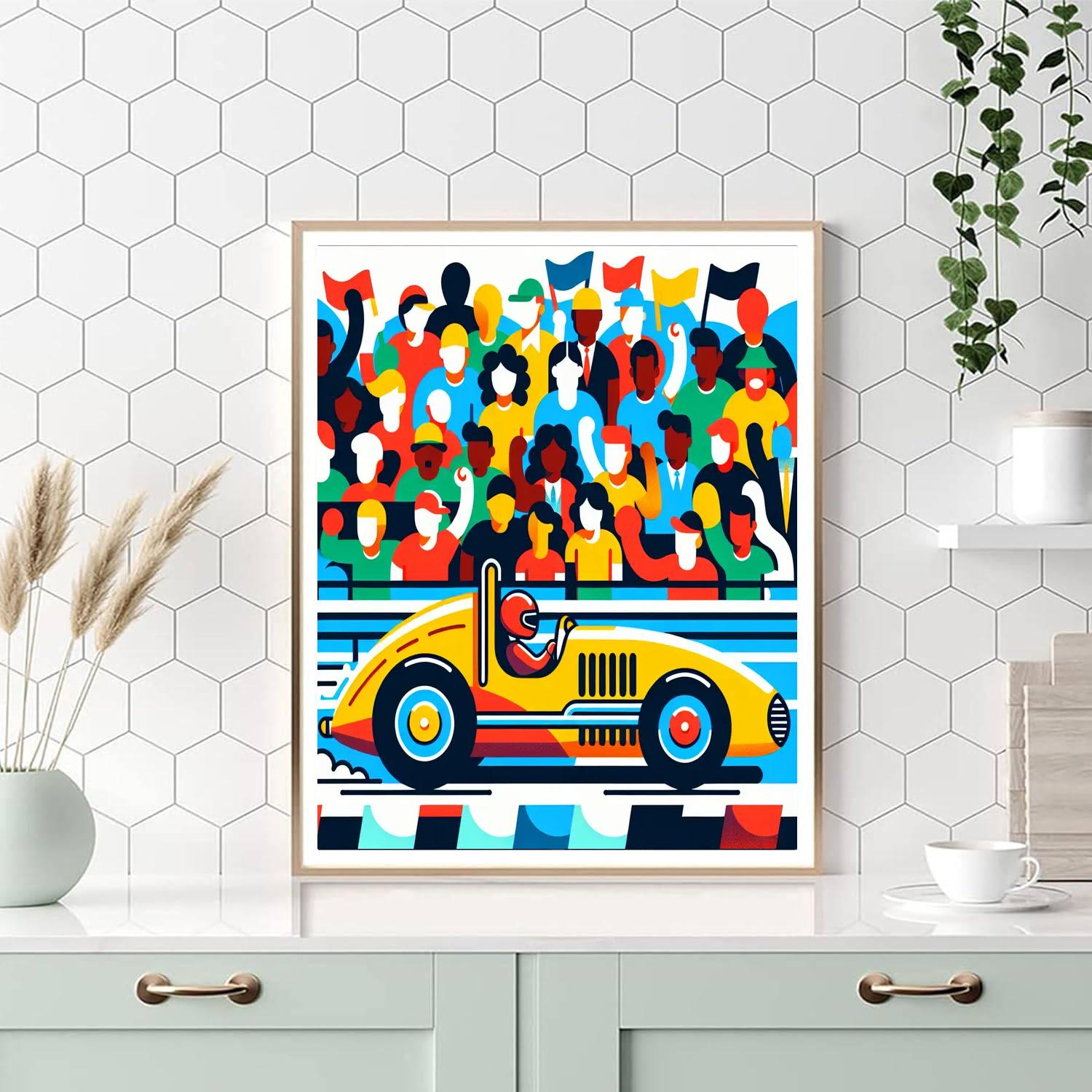 Race Car Championship Painting By Numbers Kit