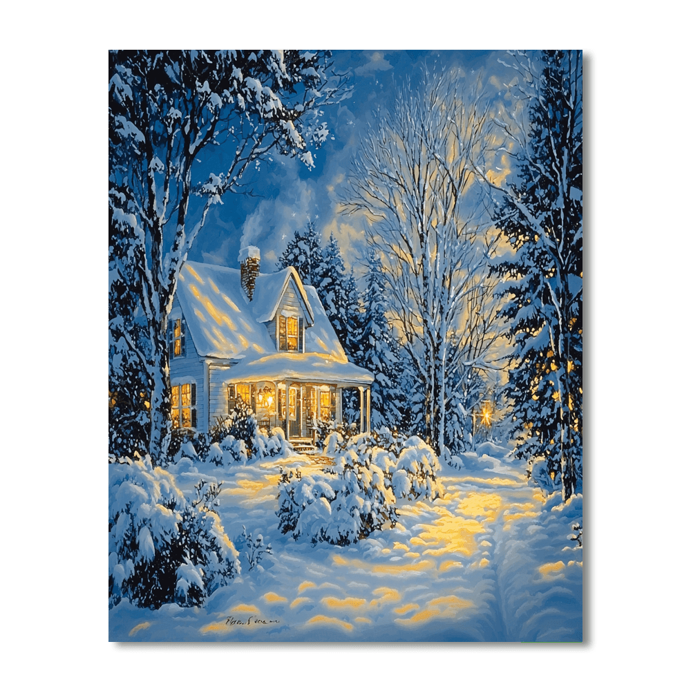 Thomas Kinkade Inspired Frosted Fantasies  Paint By Numbers