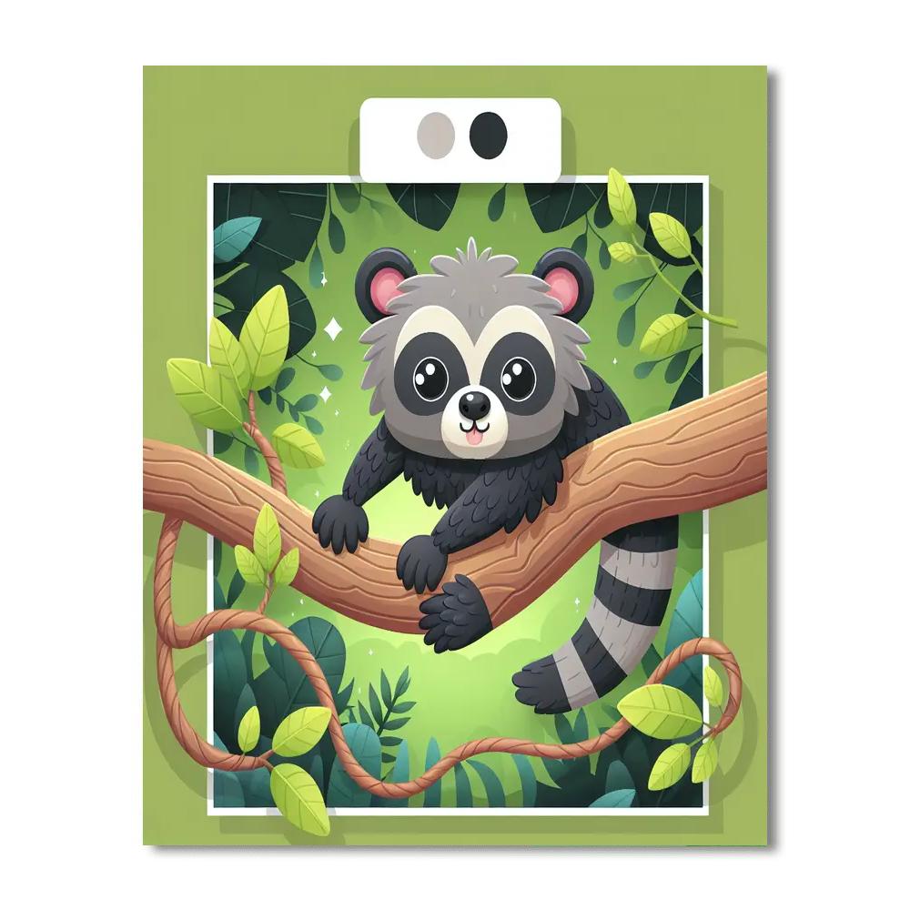 Bubbly Binturong Paint By Numbers Art