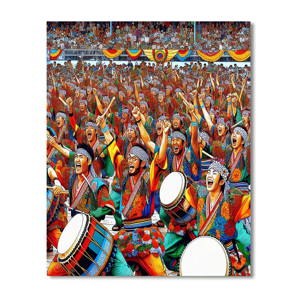 Okinawa Eisa Festival - Okinawa Numbered Painting Kits