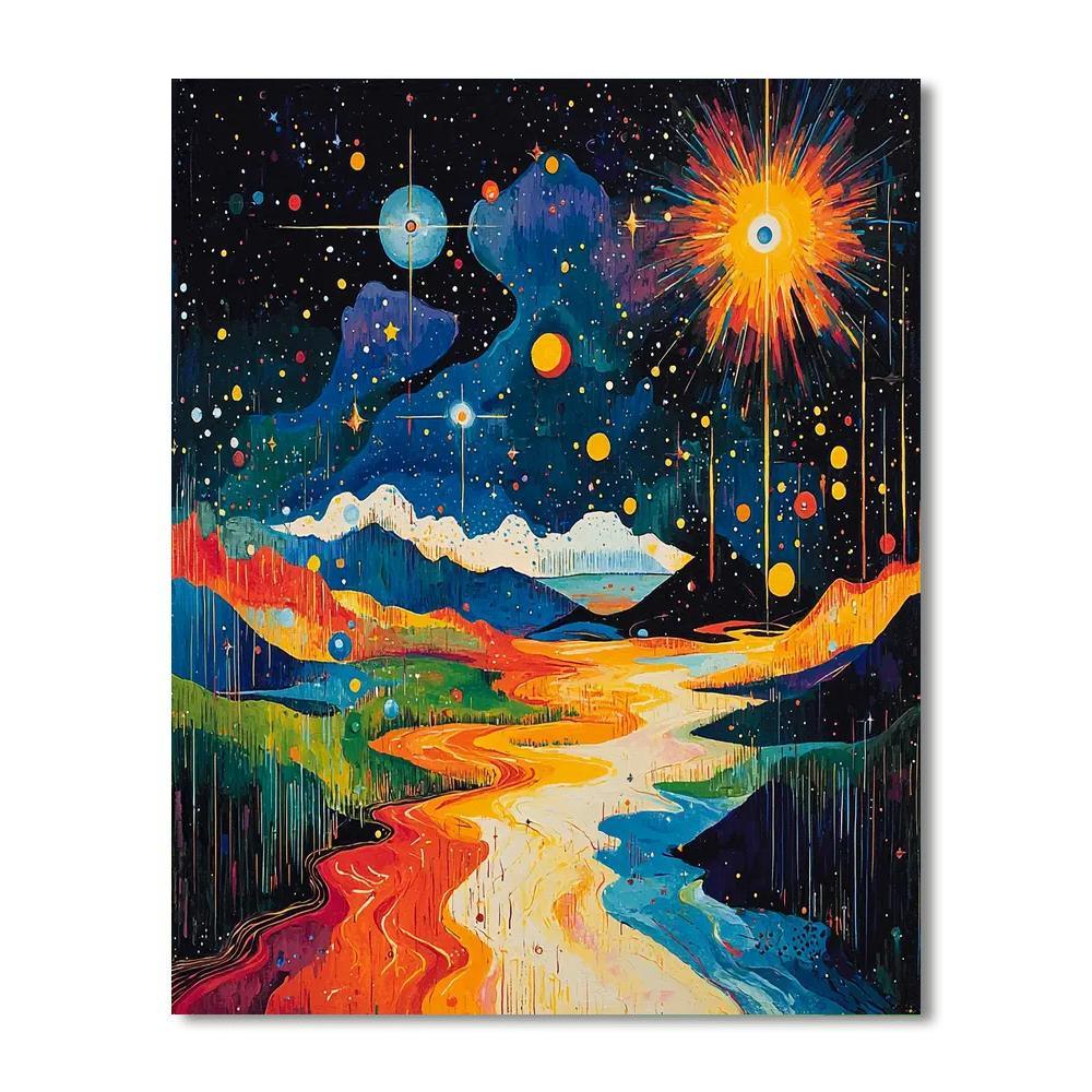 Dali Inspired Celestial Horizons  Painting By Numbers Kit