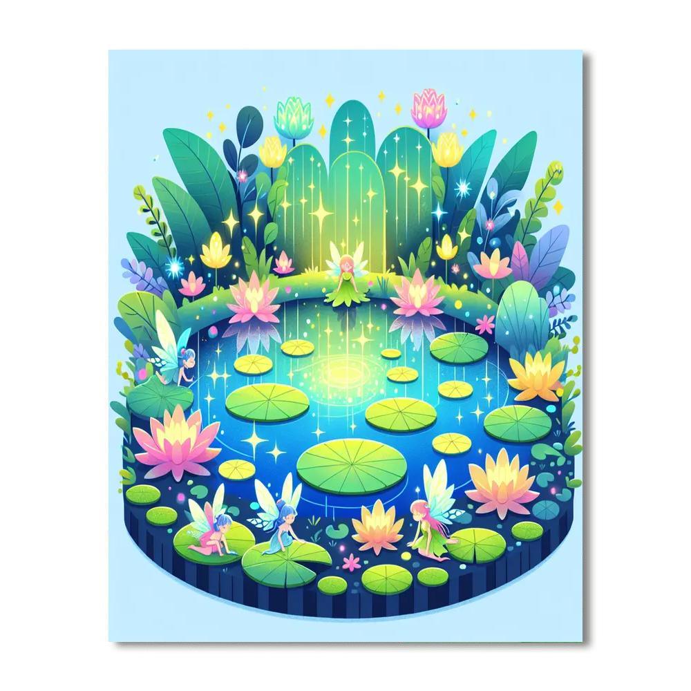 Secret Fairy Pond Paint By Number