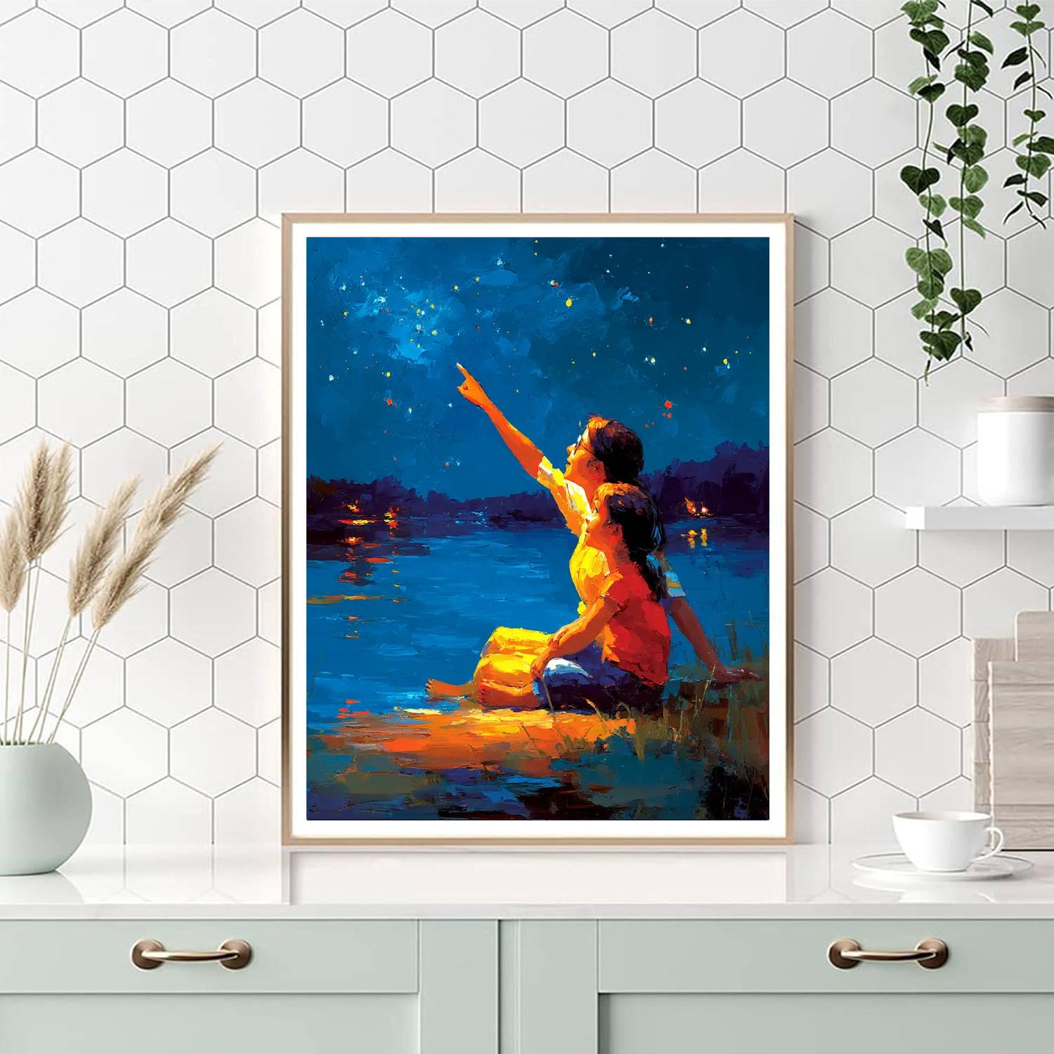 Stargazing With Mom Numbered Painting Kits