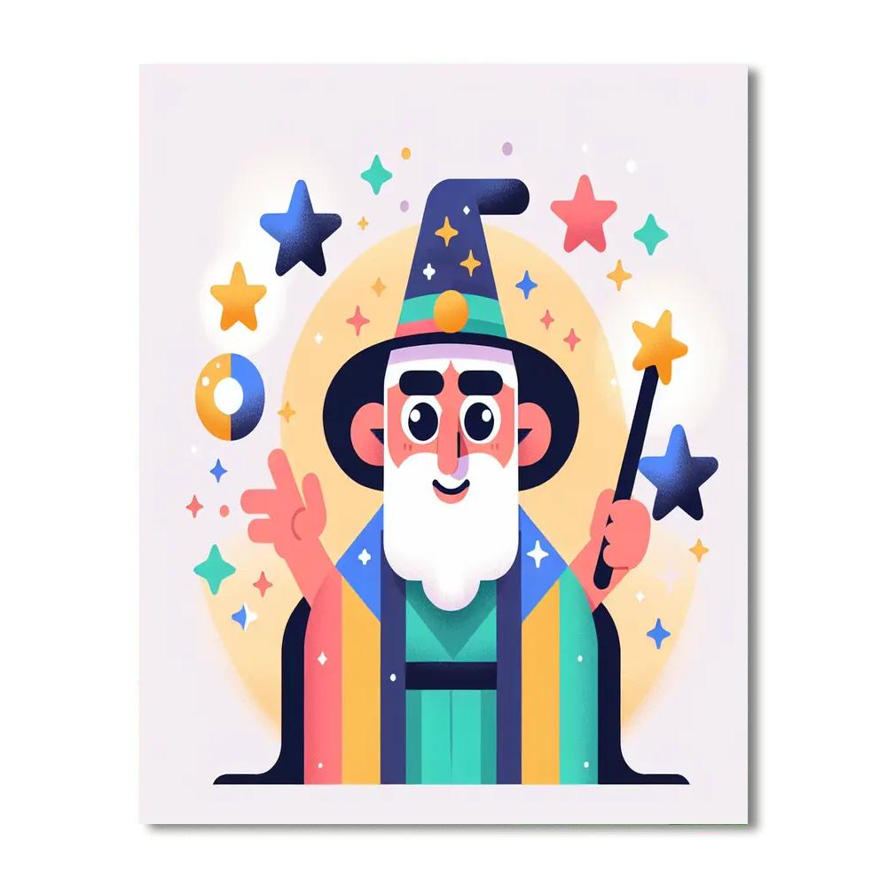 Witty Wizard Paint By Numbers Art