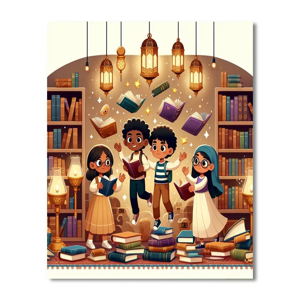 Mystery Of The Enchanted Library Paint By Number