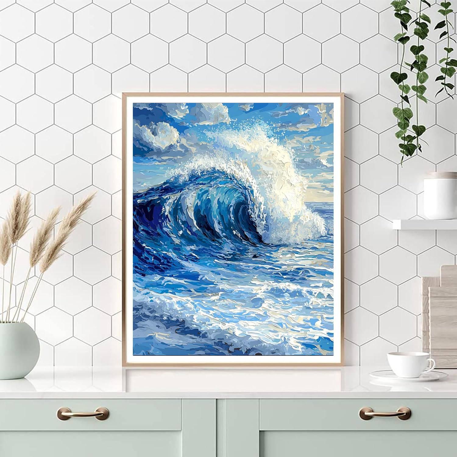 Michelangelo Inspired Sculpted Waves  Paint By Color