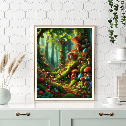 Mushroom Forest Magic Paint By Number