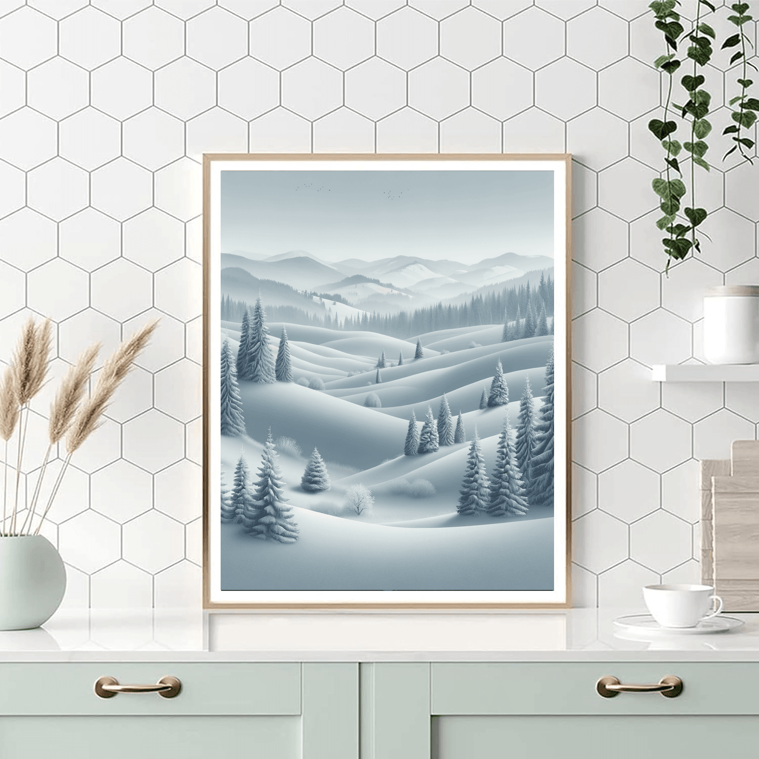 Snowy Alpine Serenity DIY Paint By Numbers