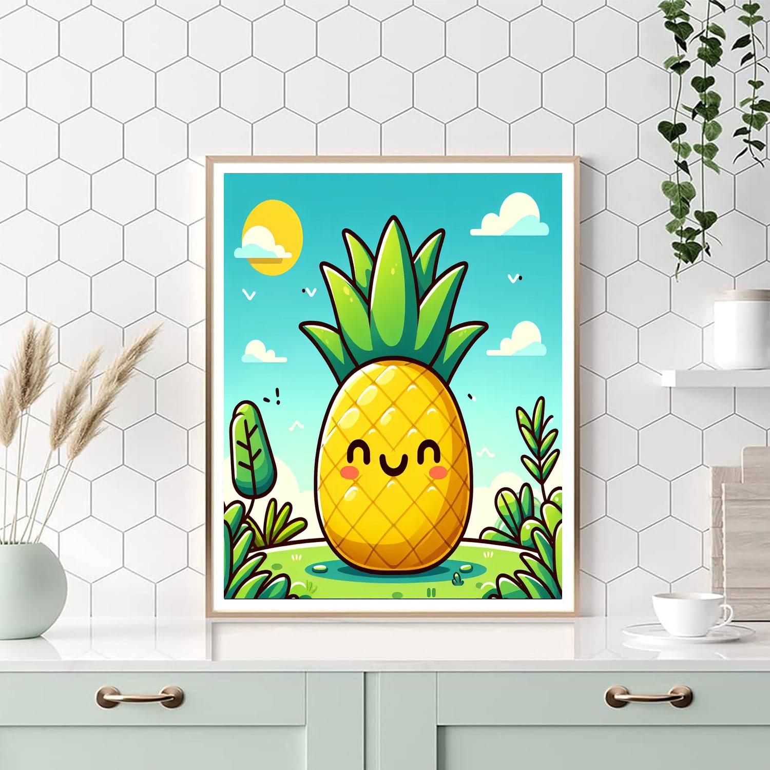 Joyful Pineapple Painting By Numbers Kit