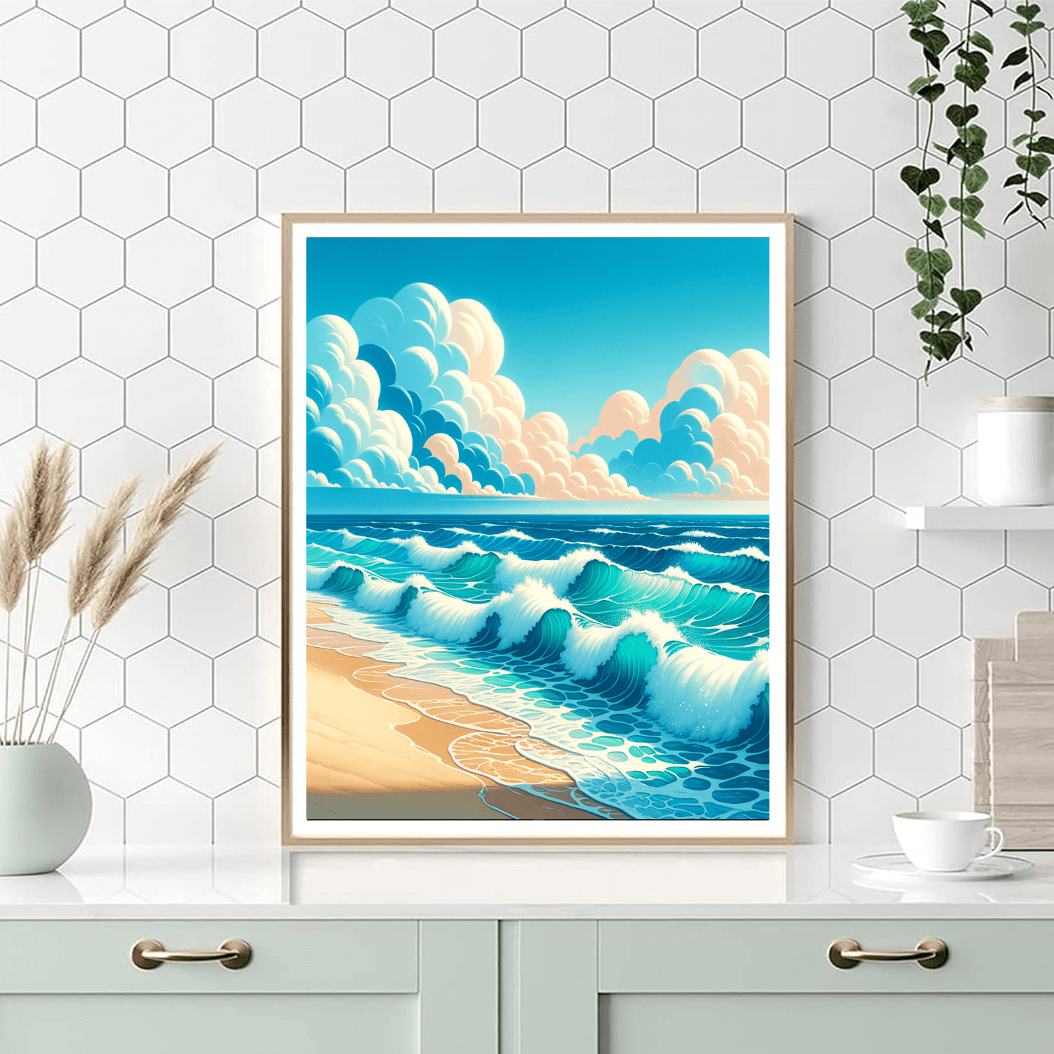 Cheerful Ocean Waves Paint By Numbers Kits
