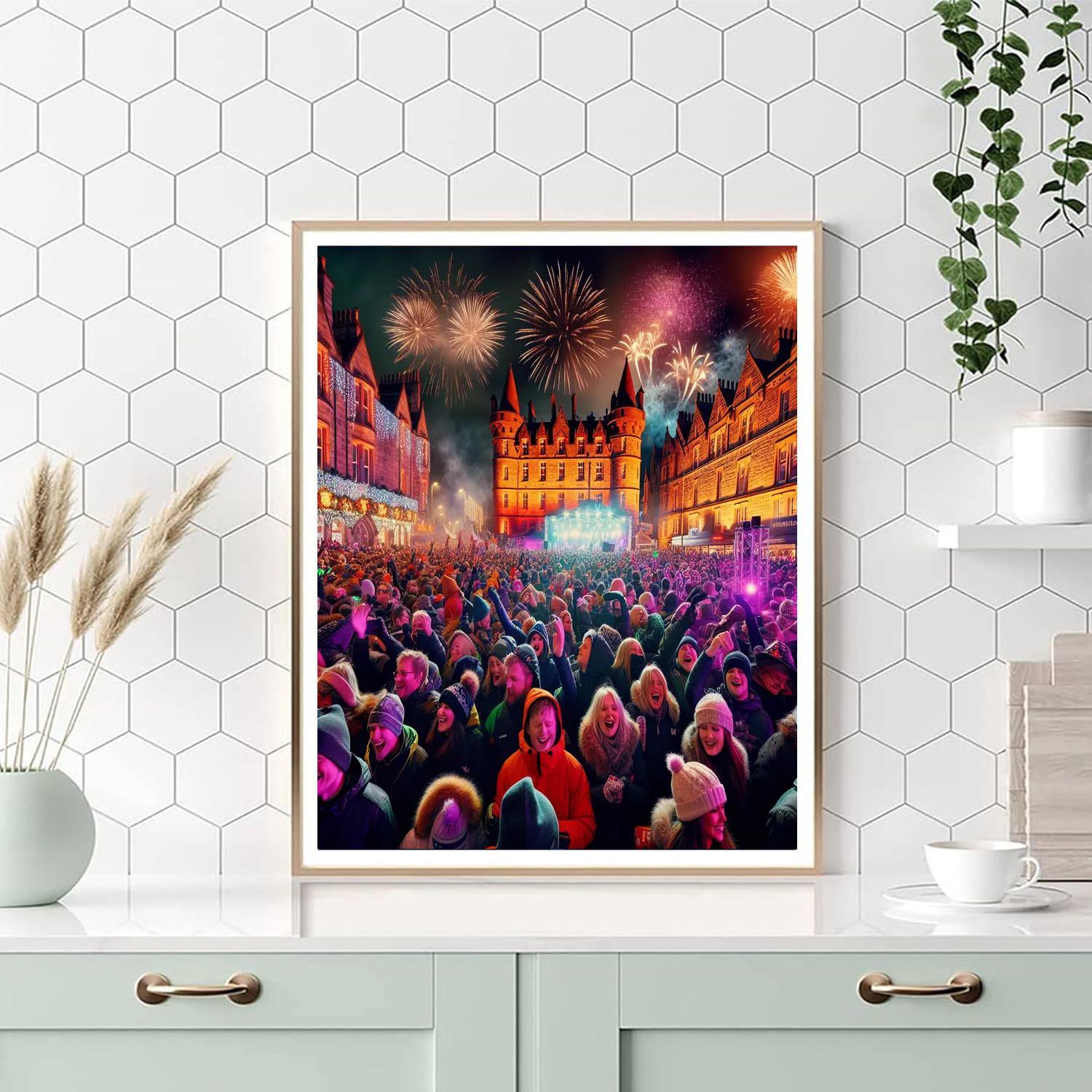 Hogmanay Street Party Paint By Numbers