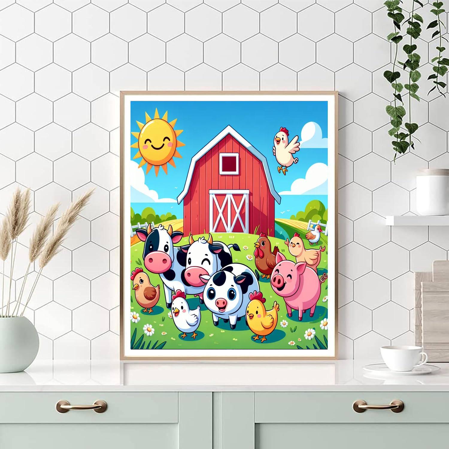 Jolly Farmyard Friends Paint By Numbers