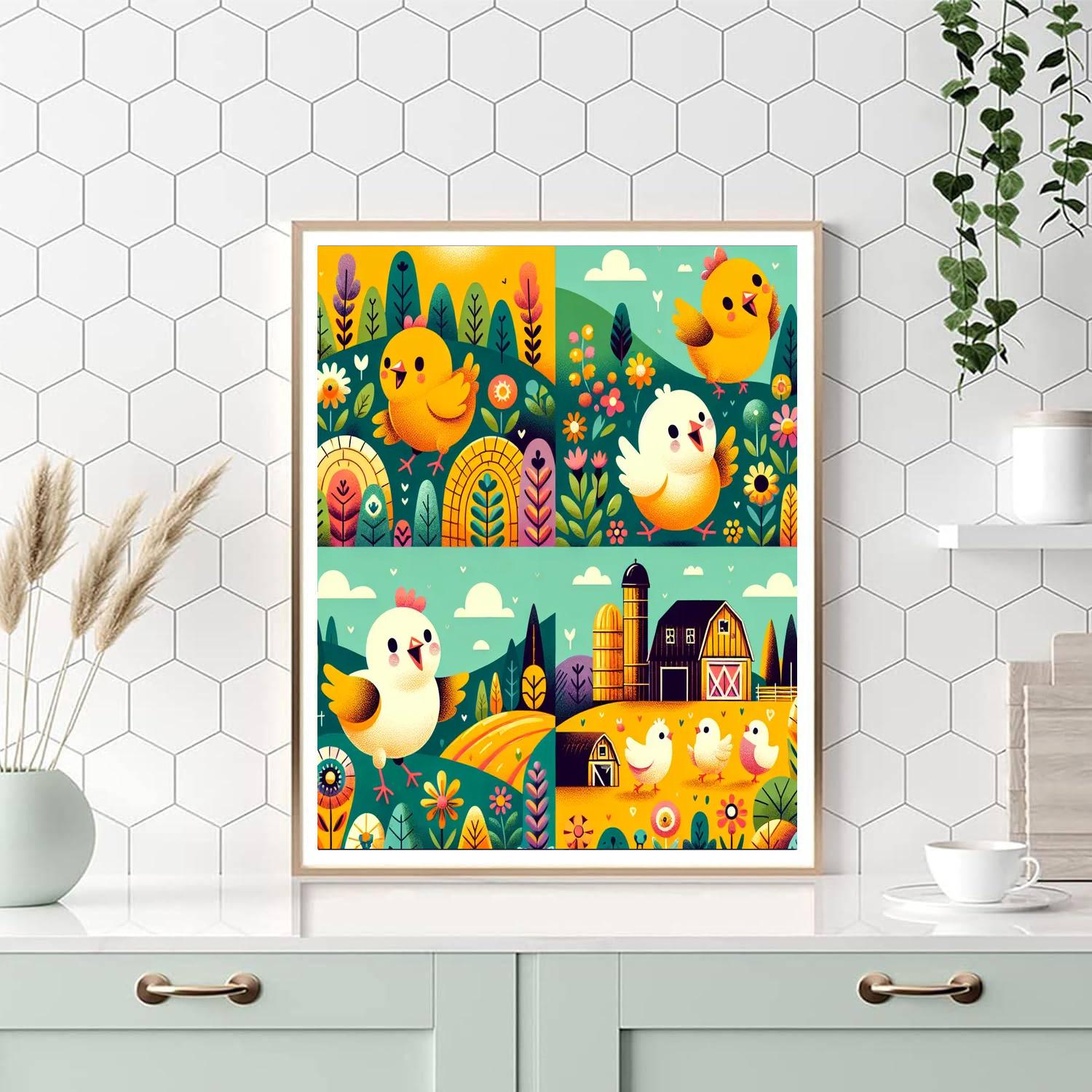 Cheerful Chick Farmyard Painting By Numbers Kit