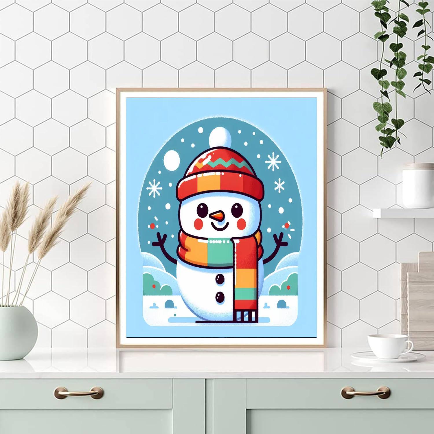 Sassy Snowman Paint By Number