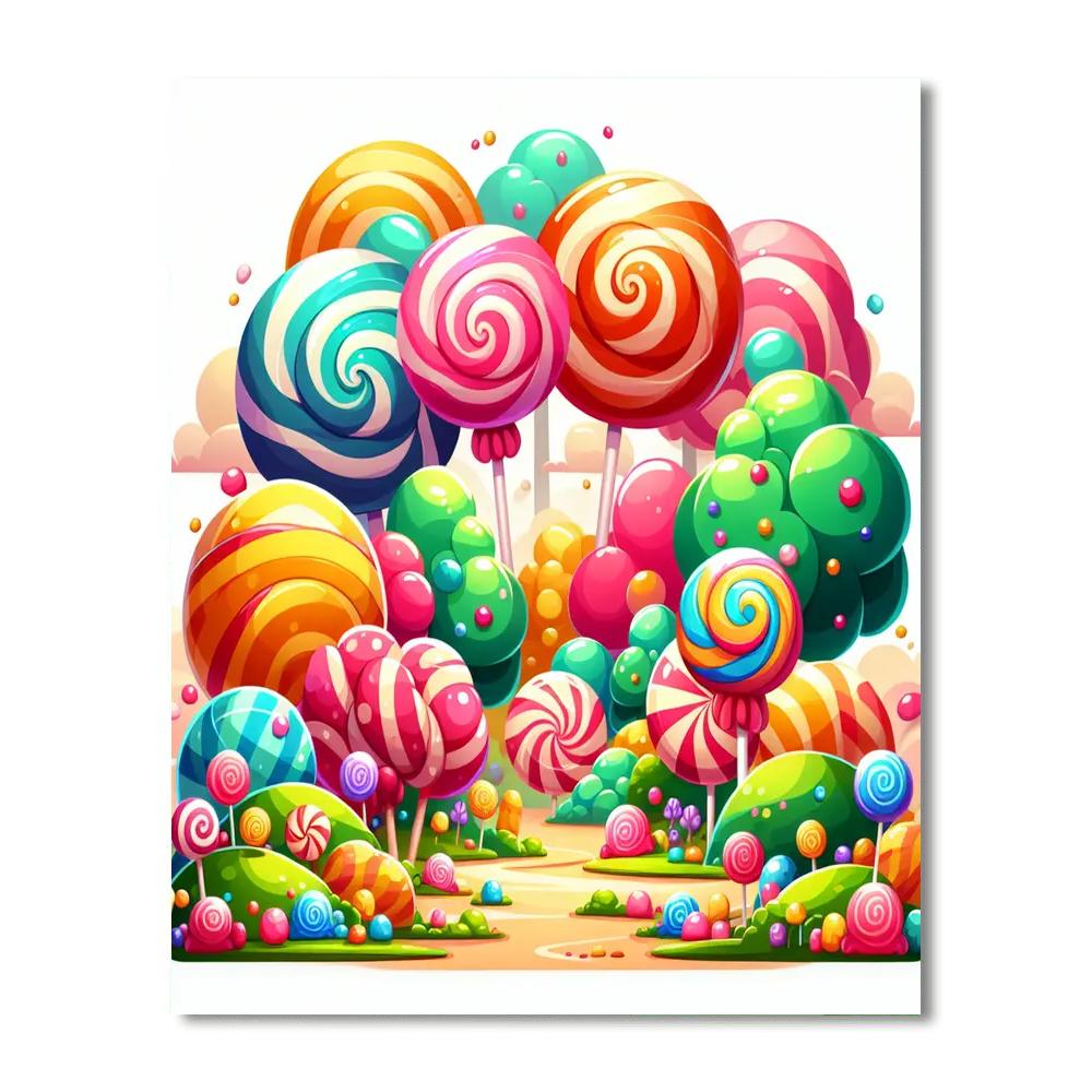 Charming Candyland Dream Number Painting