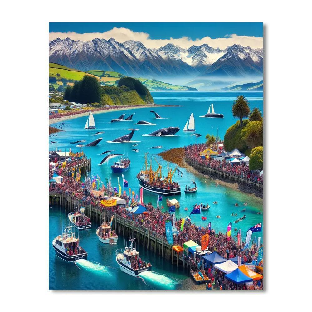 Kaikoura Whale Festival - New Zealand Paint By Numbers Art