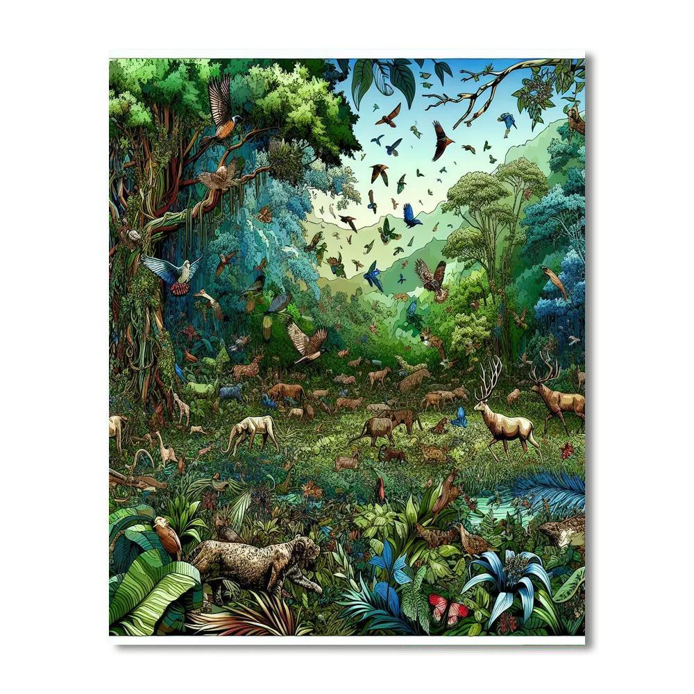 Animal Kingdom Harmony Number Painting