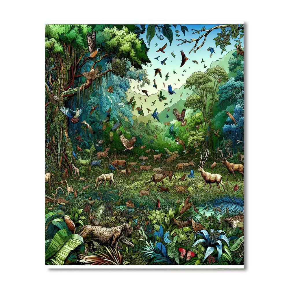 Animal Kingdom Harmony Number Painting