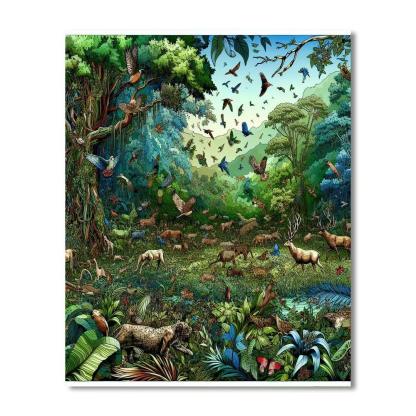 Animal Kingdom Harmony Number Painting