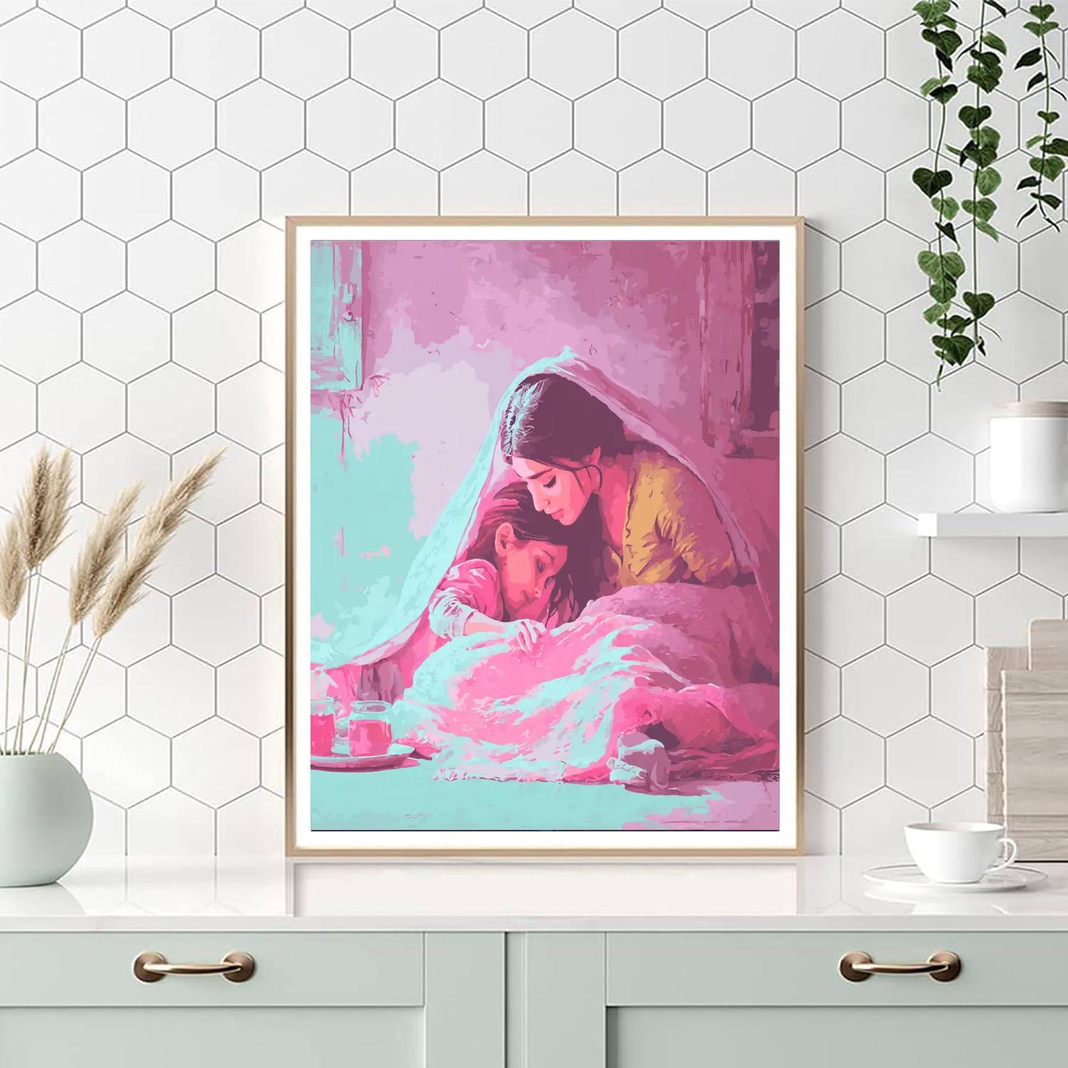 A Mother's Tender Touch Paint By Color