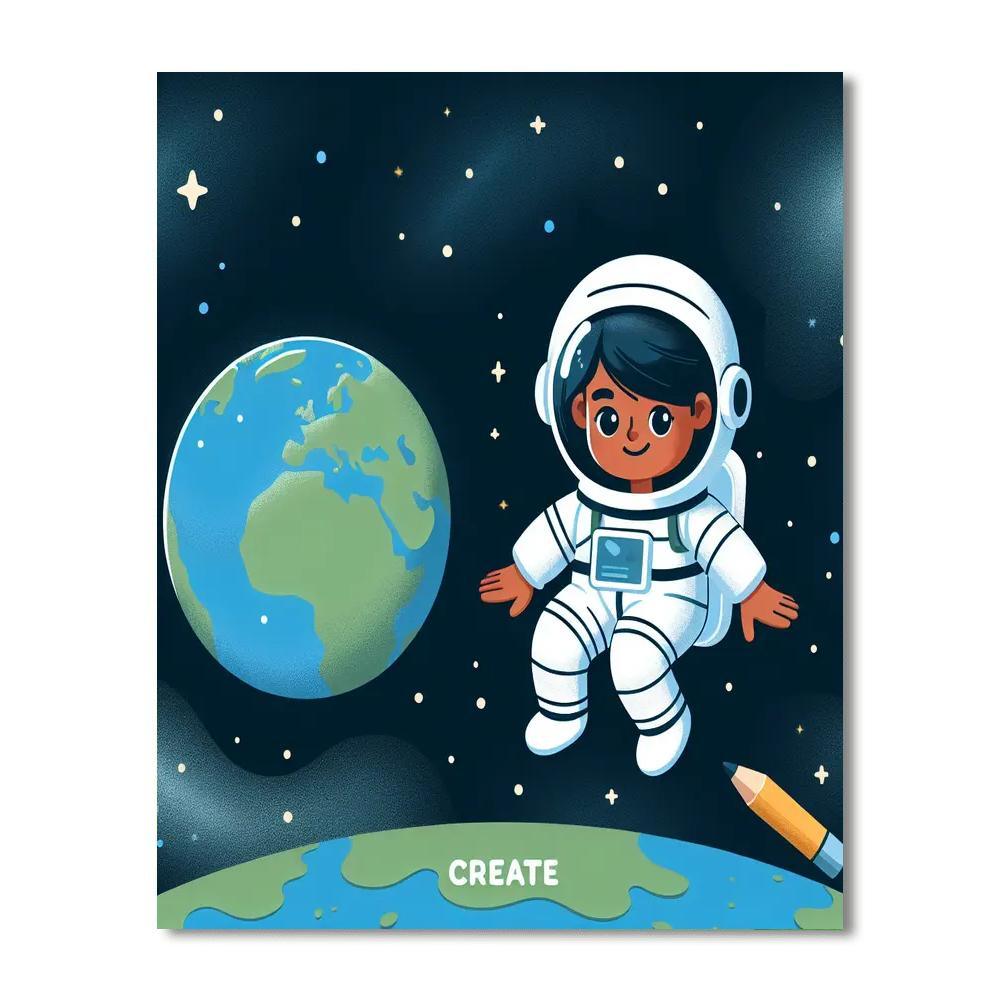 Astronaut Spacewalk Mission Paint By Numbers Art