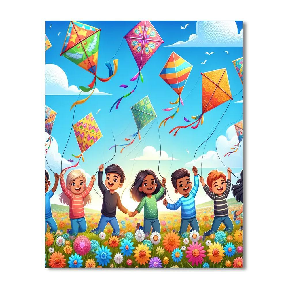 Festival Of Kites DIY Paint By Numbers