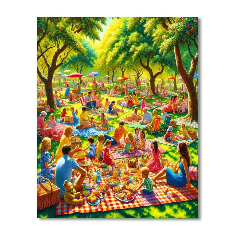 Breezy Summer Picnic Numbered Painting Kits