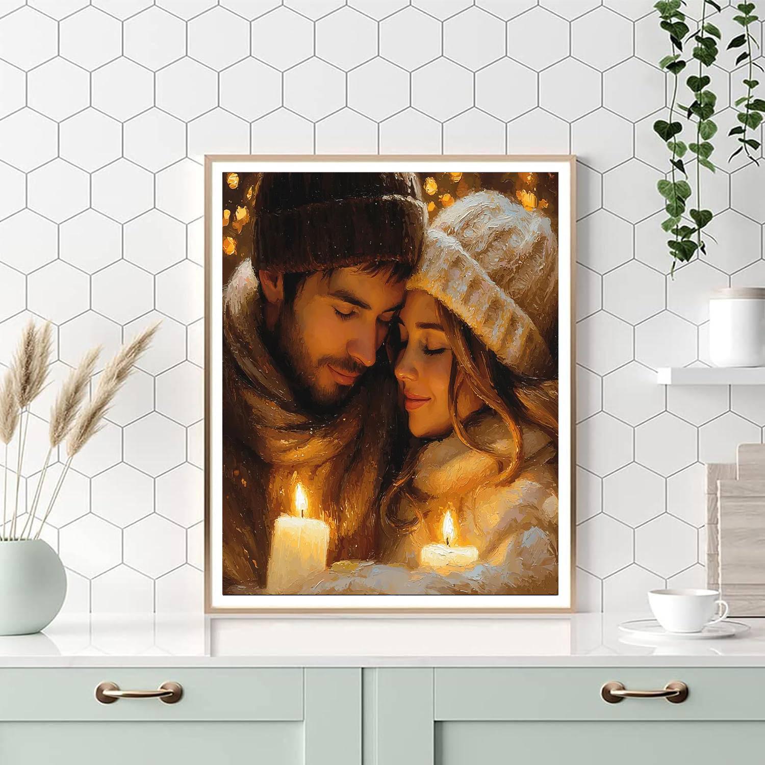 Cuddled By Candlelight DIY Paint By Numbers