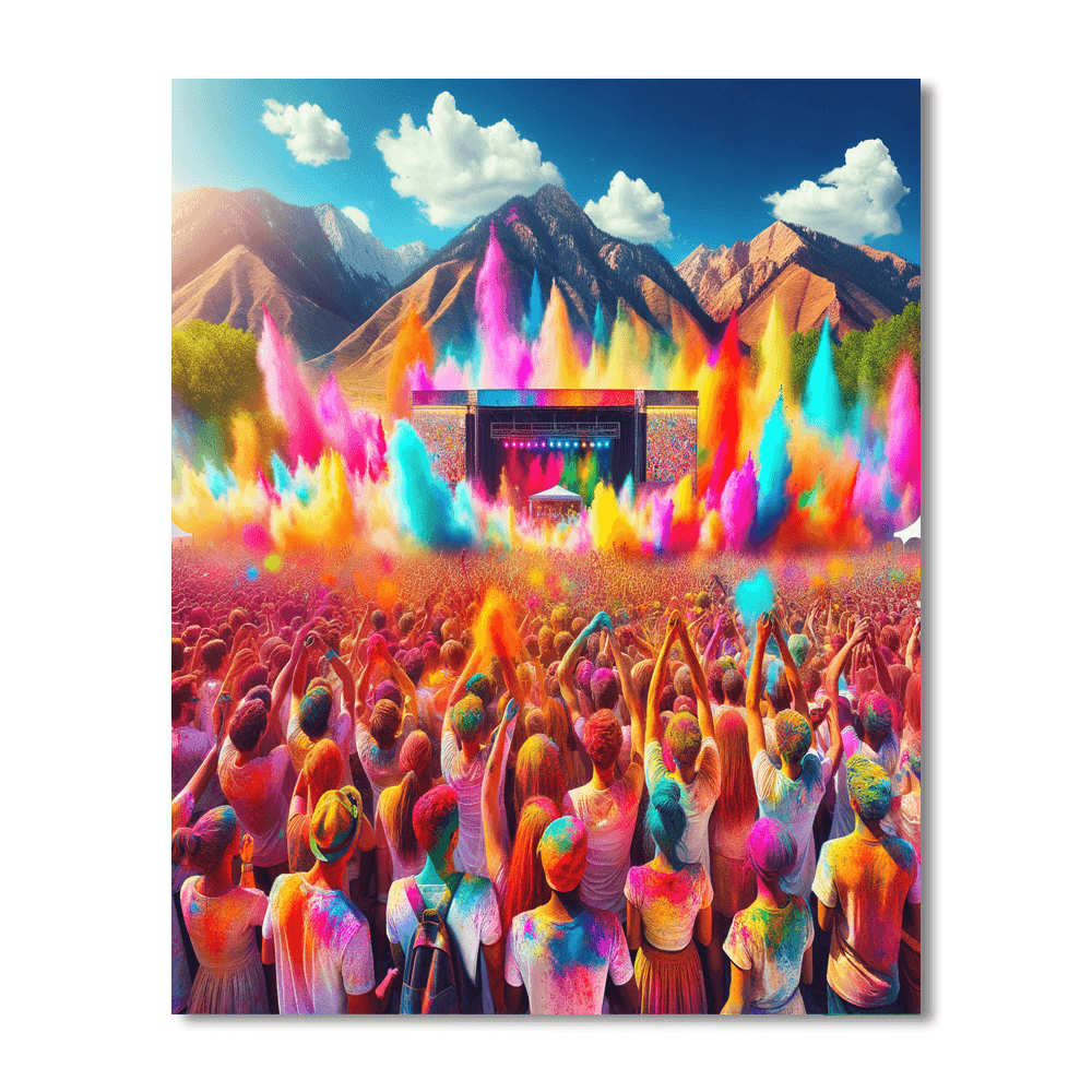 Festival Of Colors - Utah, Usa Painting By Numbers Kit