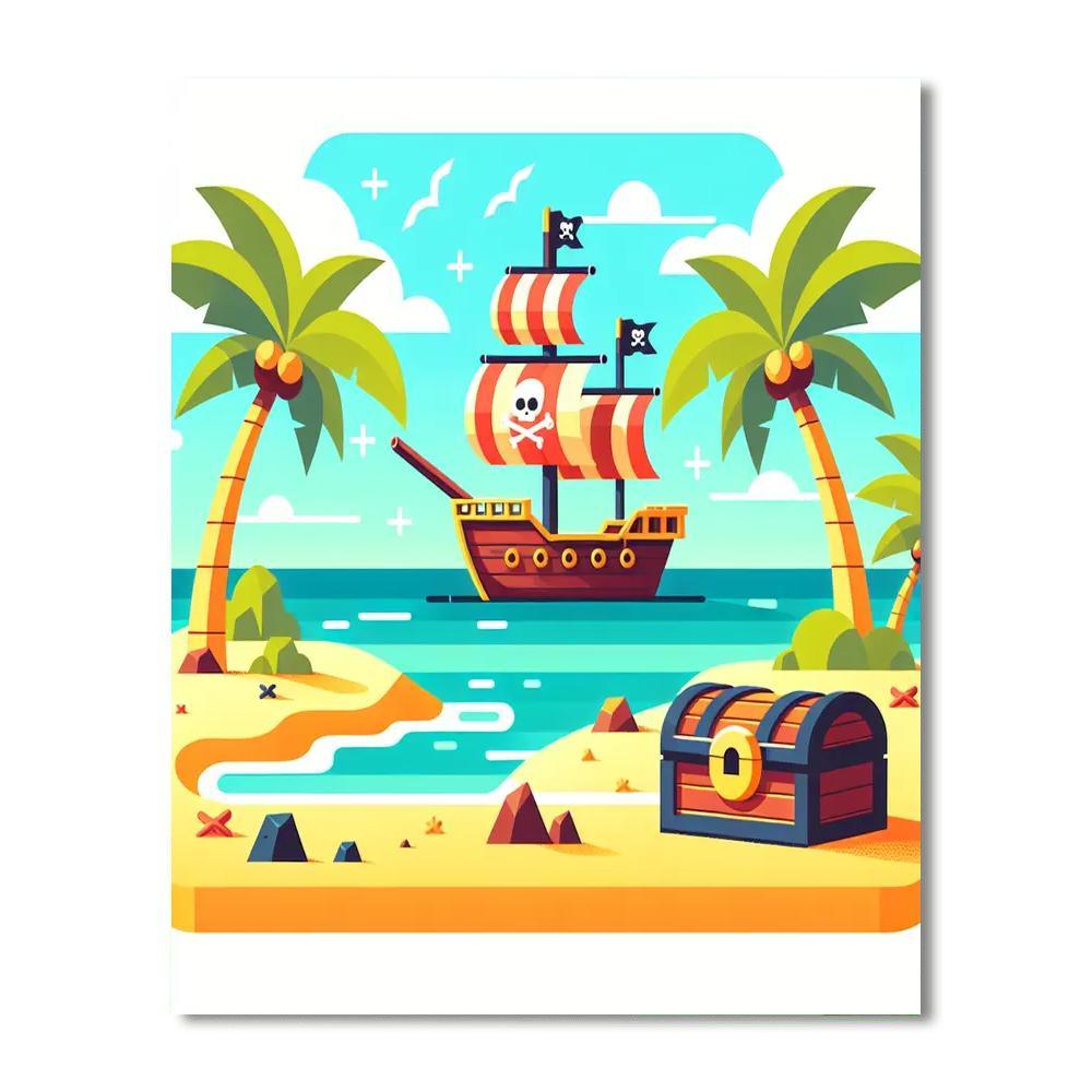 Pirate Island Numbered Painting Kits