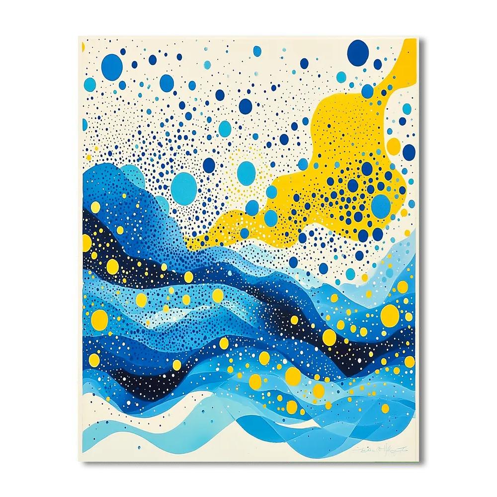 Yayoi Kusama Inspired Cosmic Dots Euphoria  Paint By Number