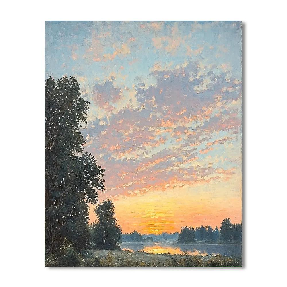 Edgar Degas Inspired Hues Of A Serene Dawn  Numbered Painting Kits