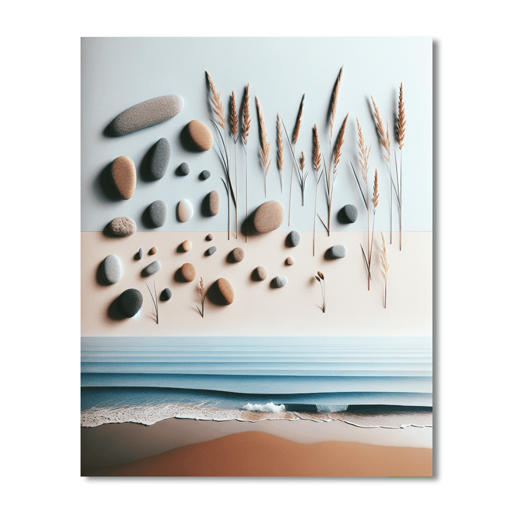 Minimalist Coastal View Painting Number Kit