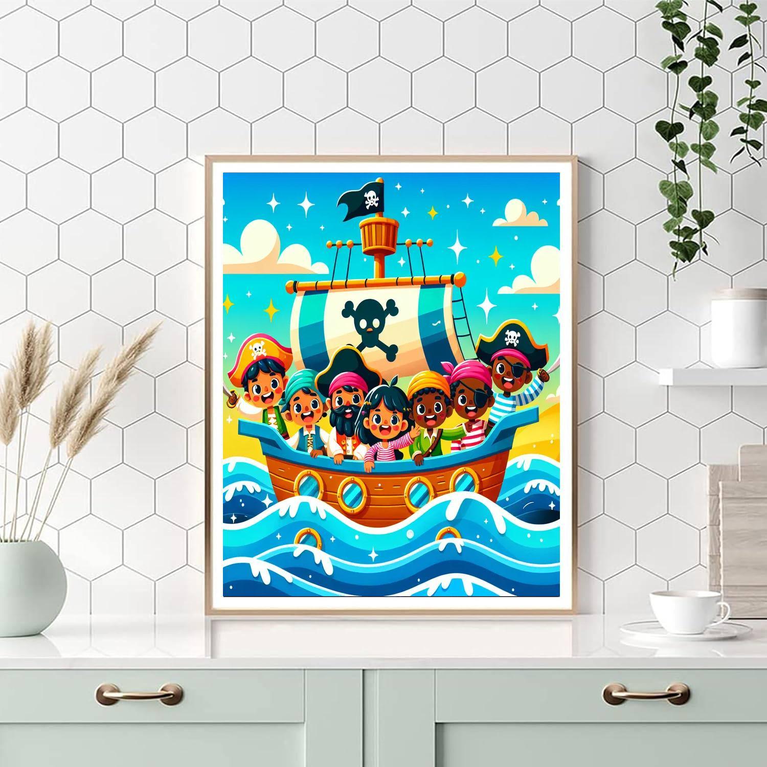 Pirate Seas Paint By Numbers Art