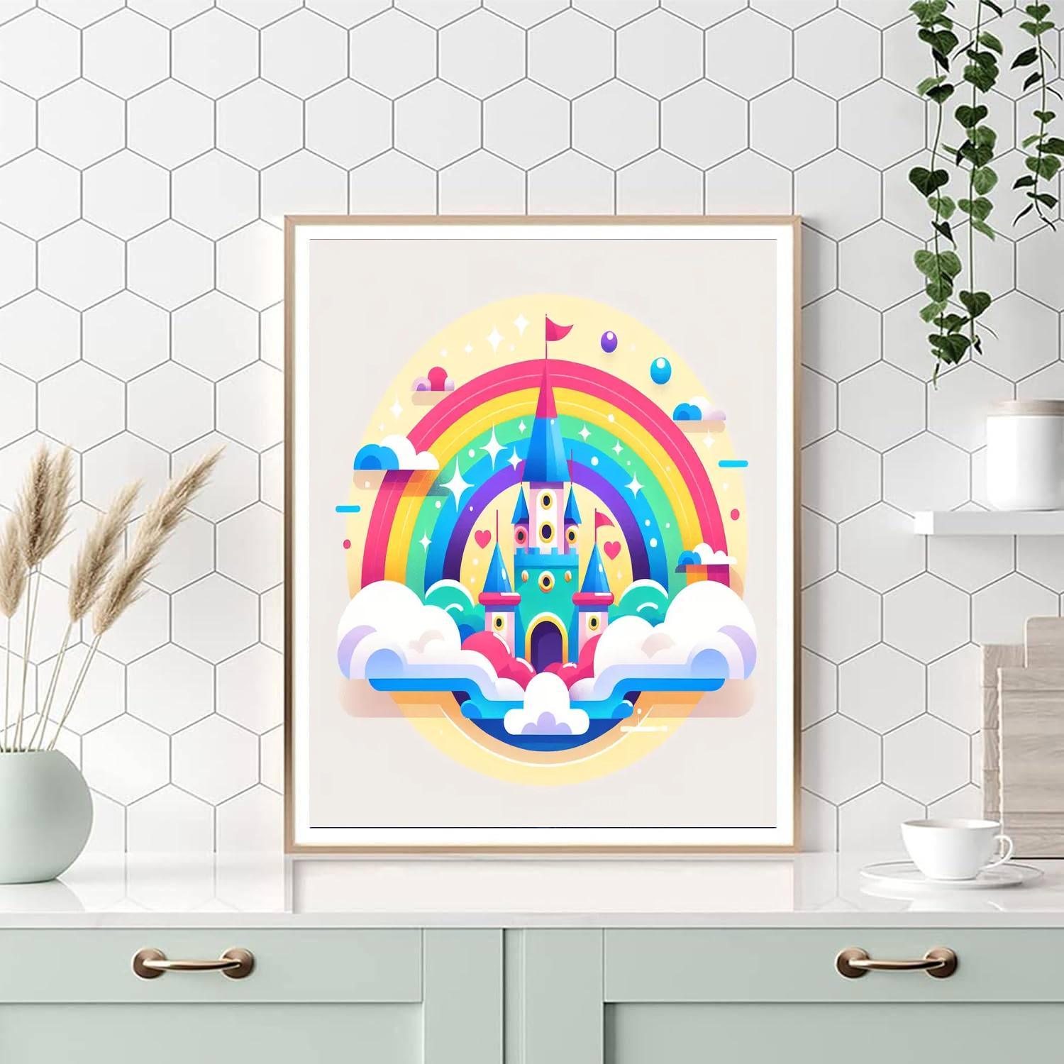 Floating Fairy Castle Paint By Number