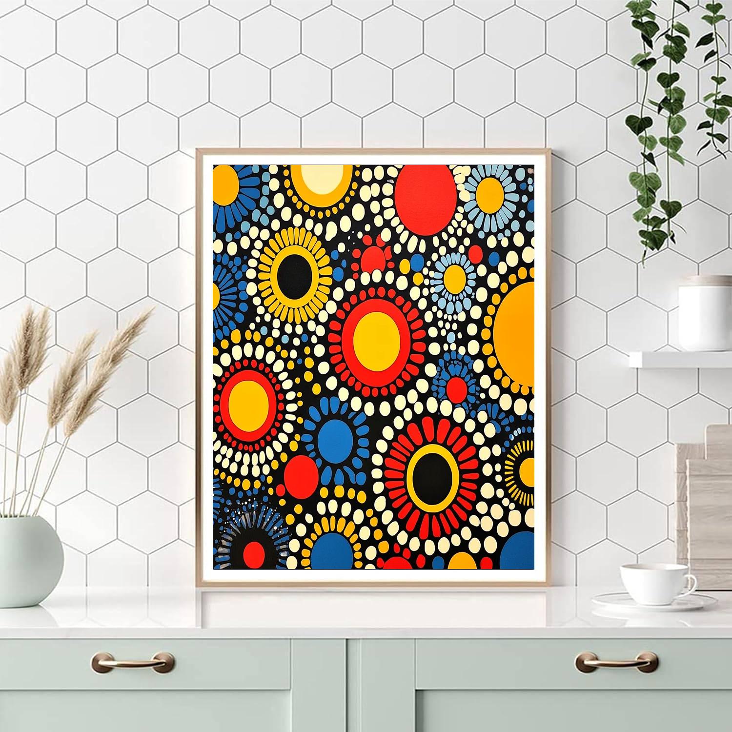 Yayoi Kusama Inspired Infinite Dots  DIY Paint By Numbers