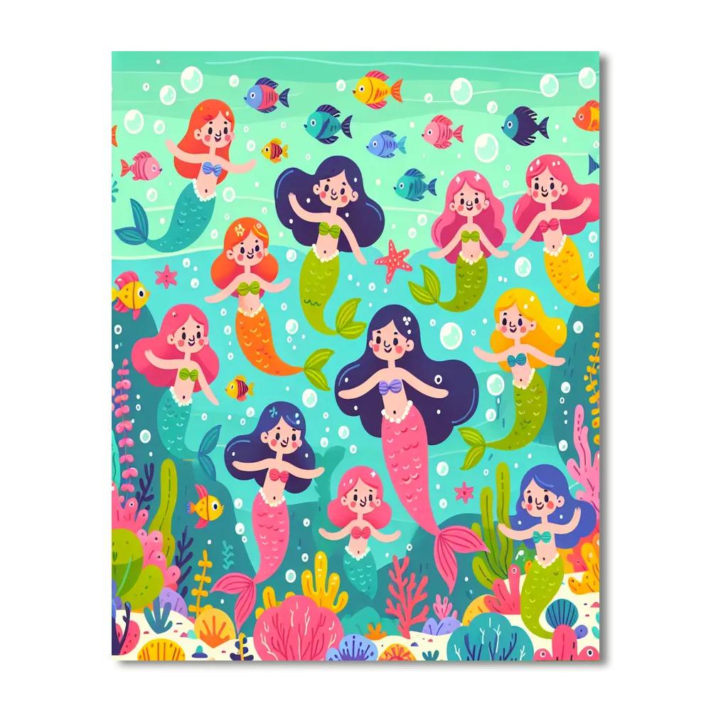 Sailing With Mermaids Paint By Number