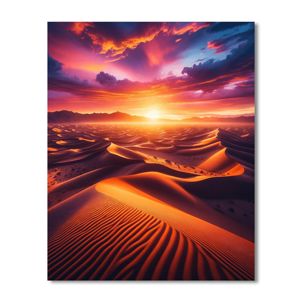 Radiant Desert Sunset Paint By Number