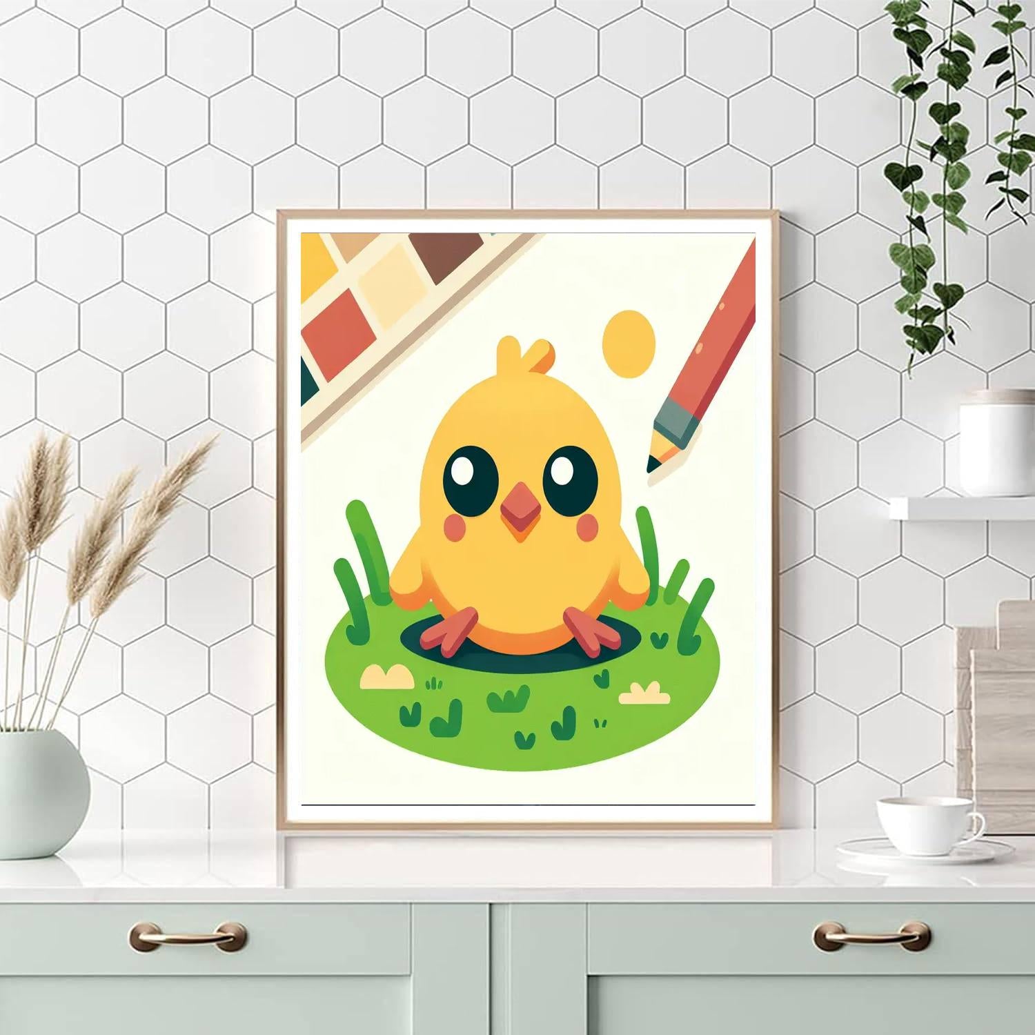 Cheeky Chick Paint By Numbers Art