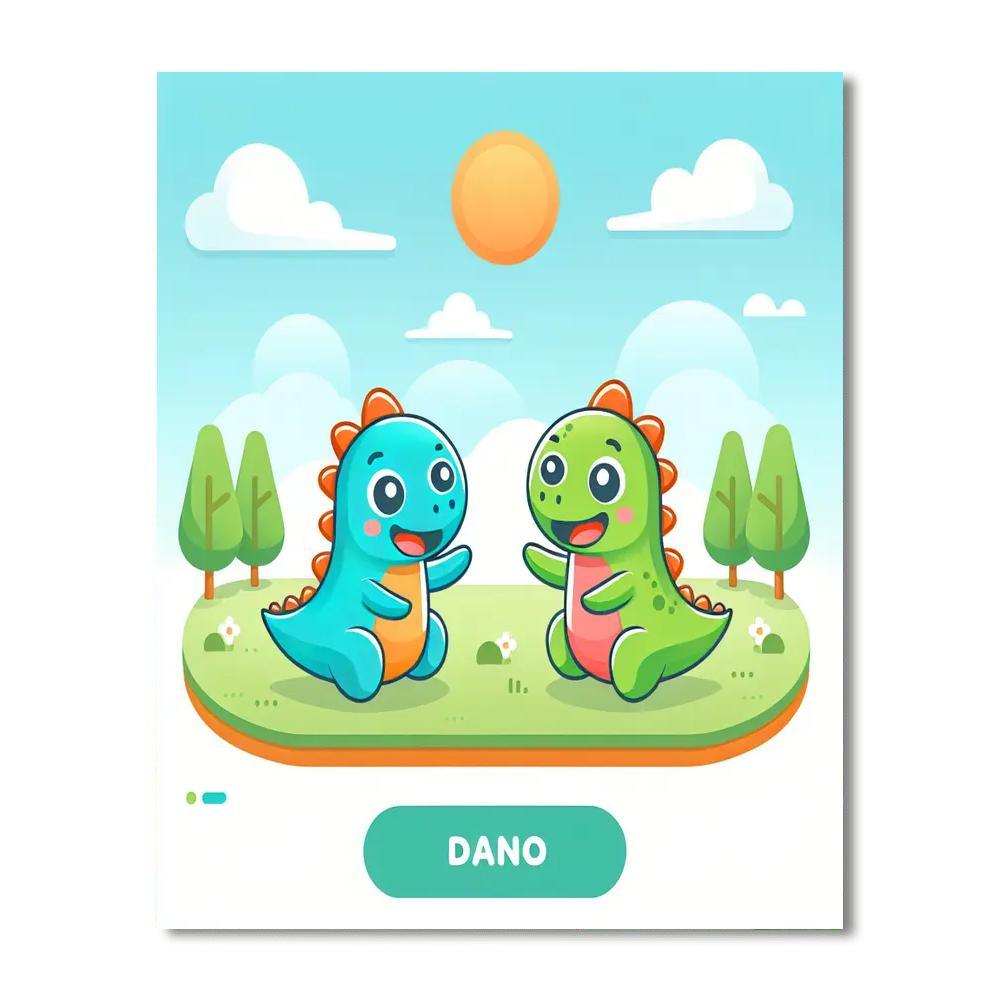 Funny Dinosaurs DIY Paint By Numbers