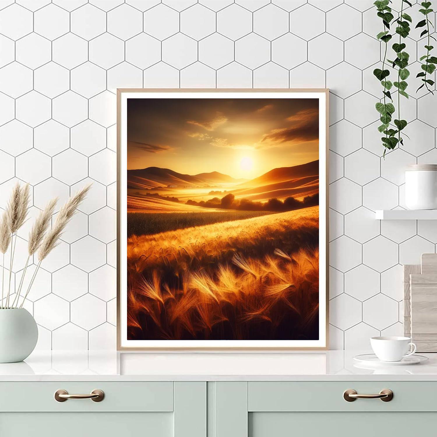 Countryside Sunset Tranquility DIY Paint By Numbers