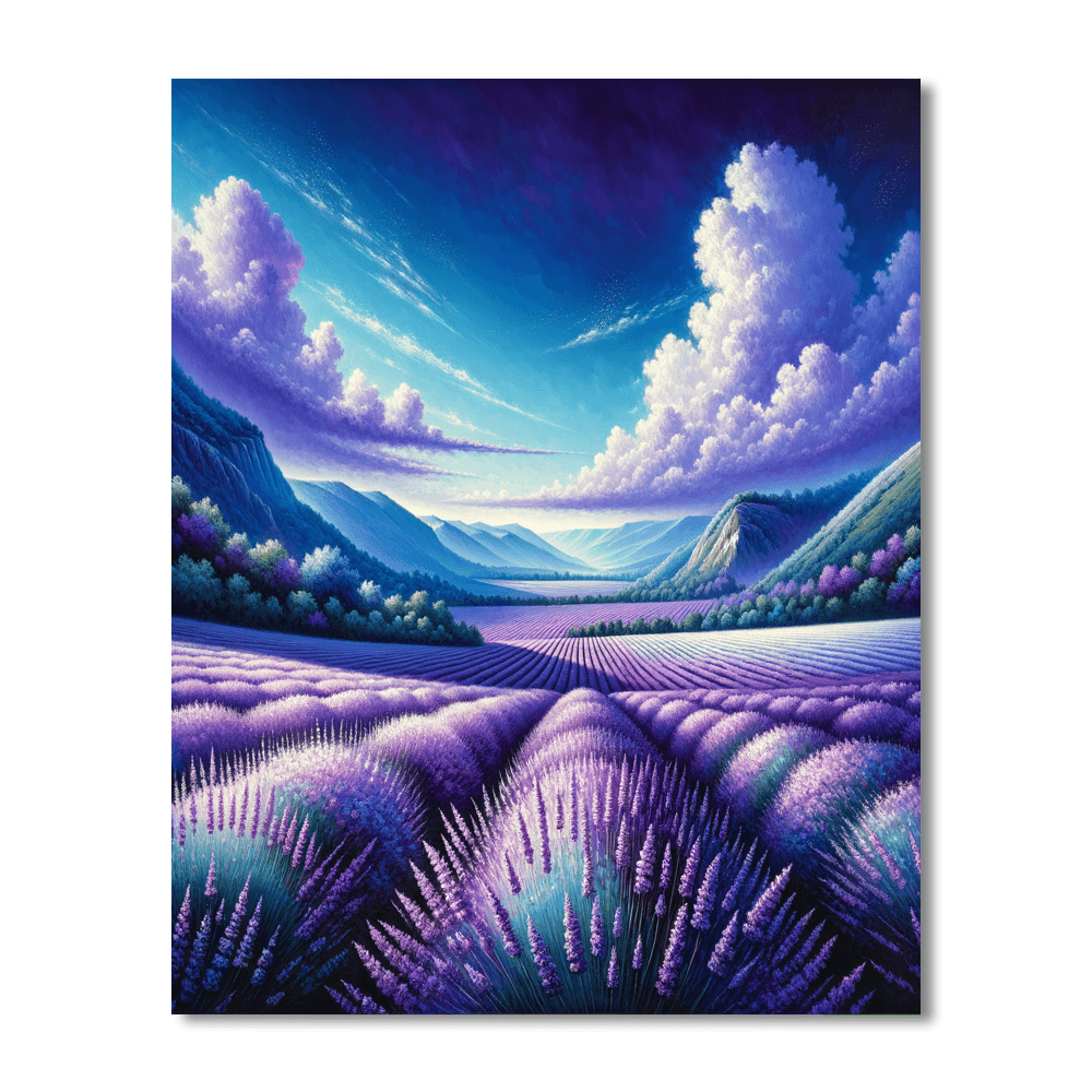 Tranquil Lavender Fields Paint By Number