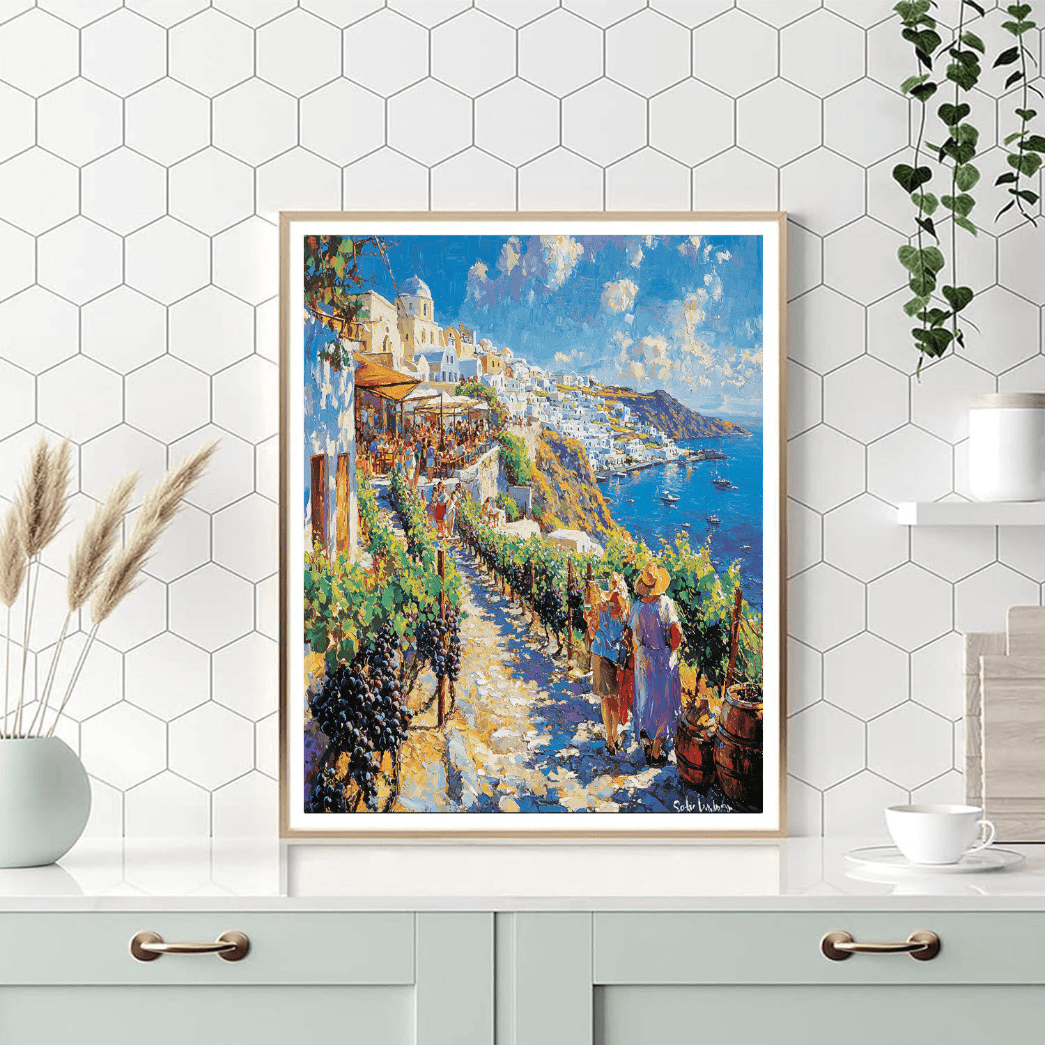 Santorini Wine Tour Numbered Painting Kits