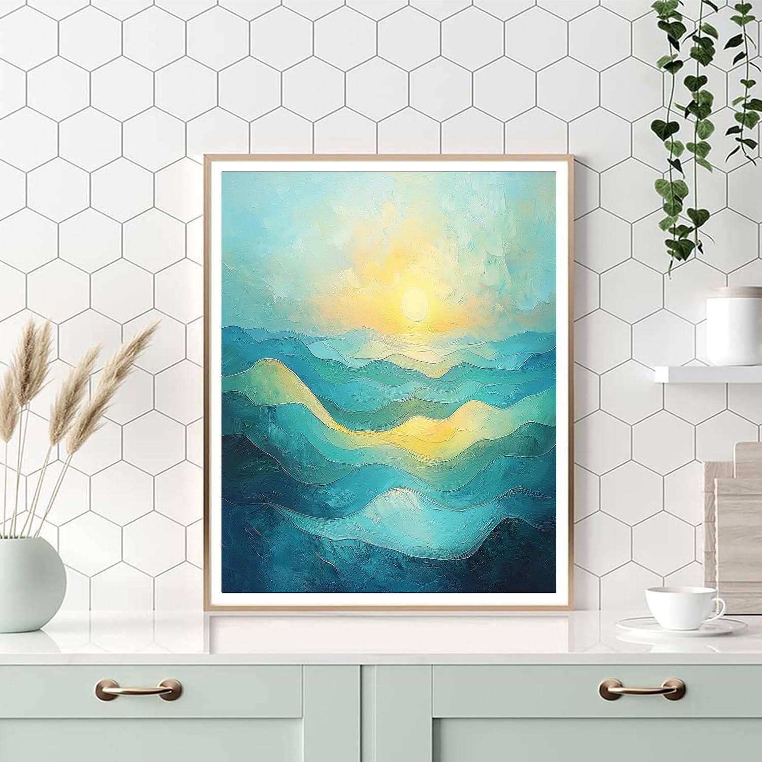 Salvador Dali Inspired Abstract Wave Of Emotions  Numbered Painting Kits