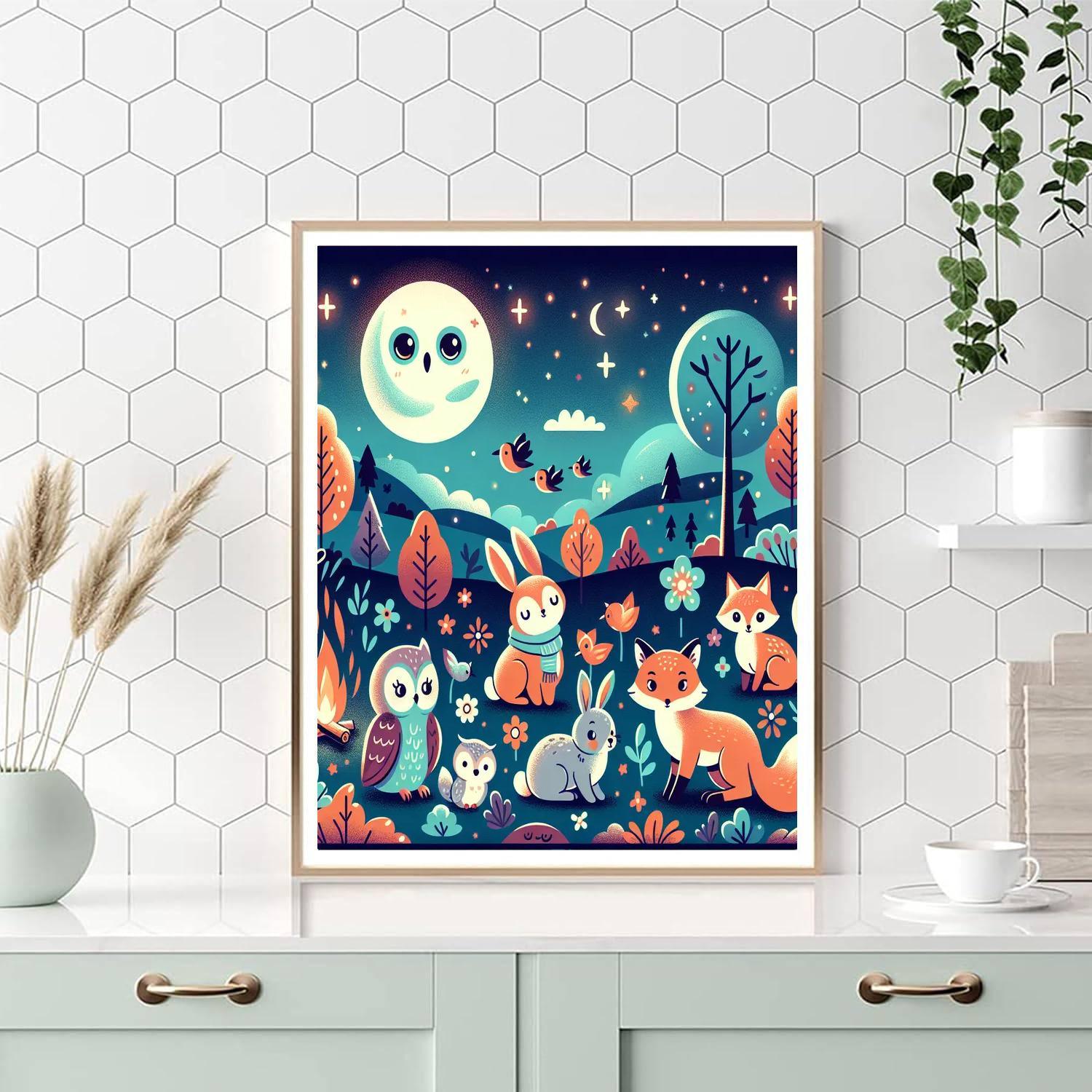Magical Moonlight Adventure Number Painting