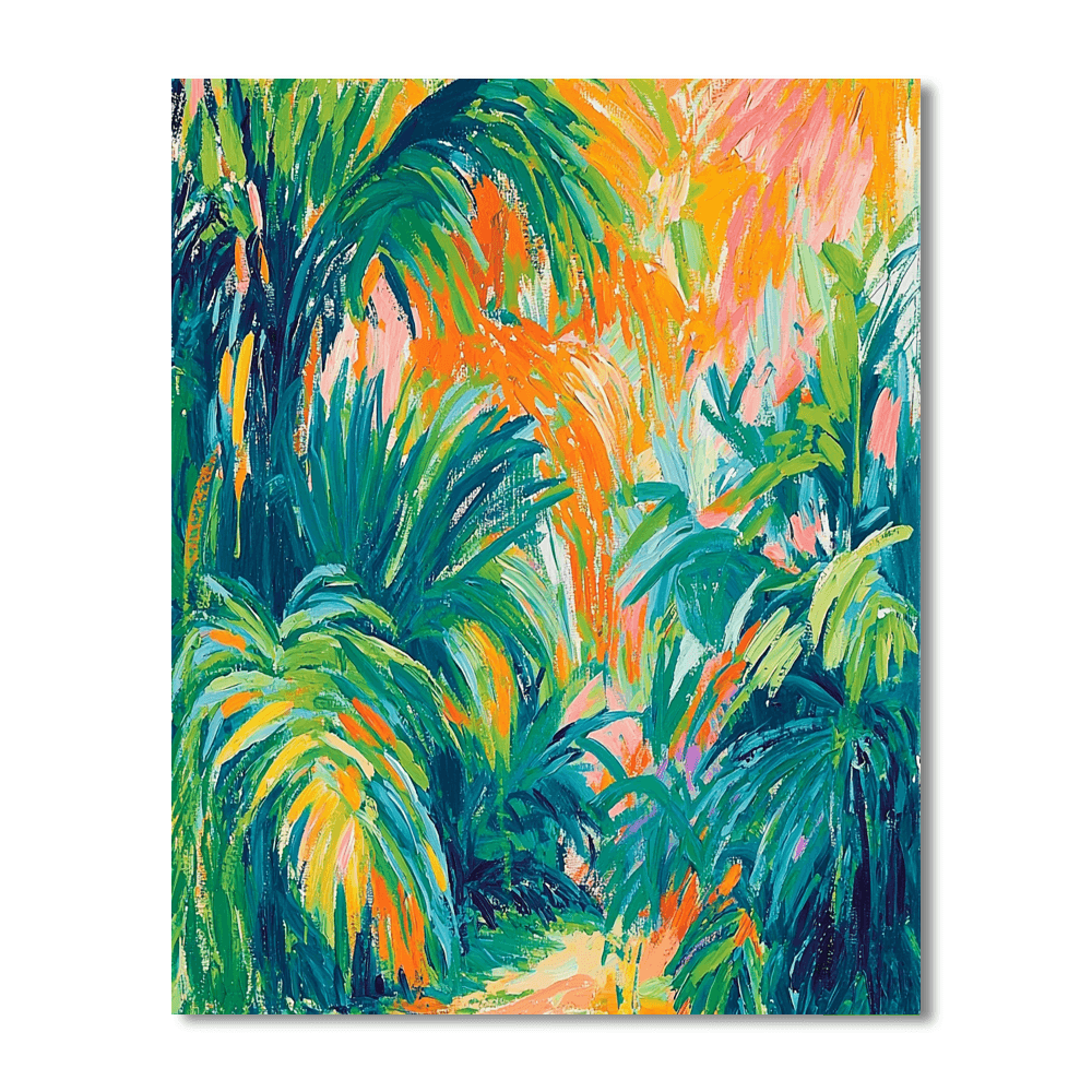 Paul Gauguin Inspired Vibrant Jungle Expedition  Paint By Color